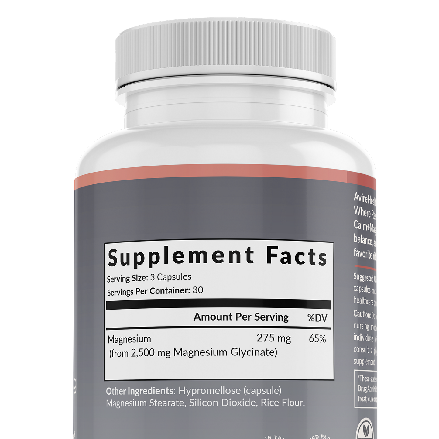 AvireHealth Magnesium Glycinate β Sleep, Stress Relief & Muscle Recovery (120 Capsules)