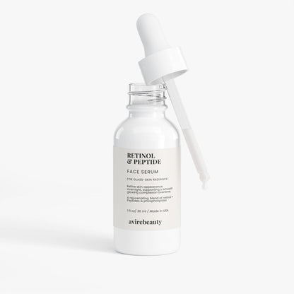AvireBeauty Retinol & Peptide Face Serum – For Glass-Skin Radiance