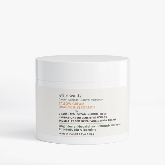 Tallow Cream Orange & Bergamot | Brightening Grass-Fed Moisturizer | AvireBeauty