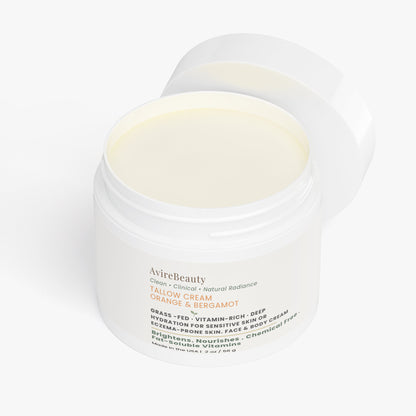 Tallow Cream Orange & Bergamot | Brightening Grass-Fed Moisturizer | AvireBeauty