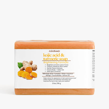 Weightlosscave Kojic Acid + Turmeric Brightening Soap Bar – Fade Dark Spots & Even Skin Tone | Deep Moisture Face & Body Cleanse