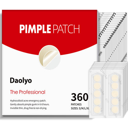 Pimple Patches for Face, 4 Size 300 Counts Acne Patches, Hydrocolloid Patches for Covering Zits and Blemishes, Spot Stickers with Salicylic Acid, Tea Tree Oil & Calendula Oil
