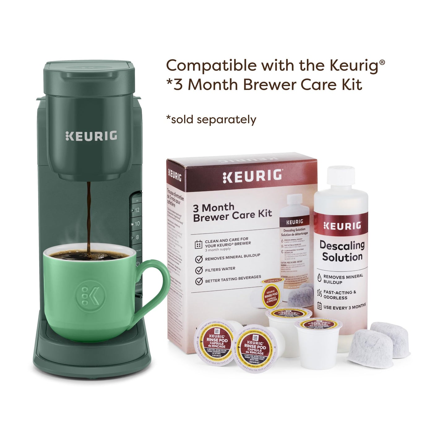 Keurig K-Express Single Serve K-Cup Pod Coffee Maker, 3 Brew Sizes, Strong Button Feature, 42oz Removable Reservoir, Black