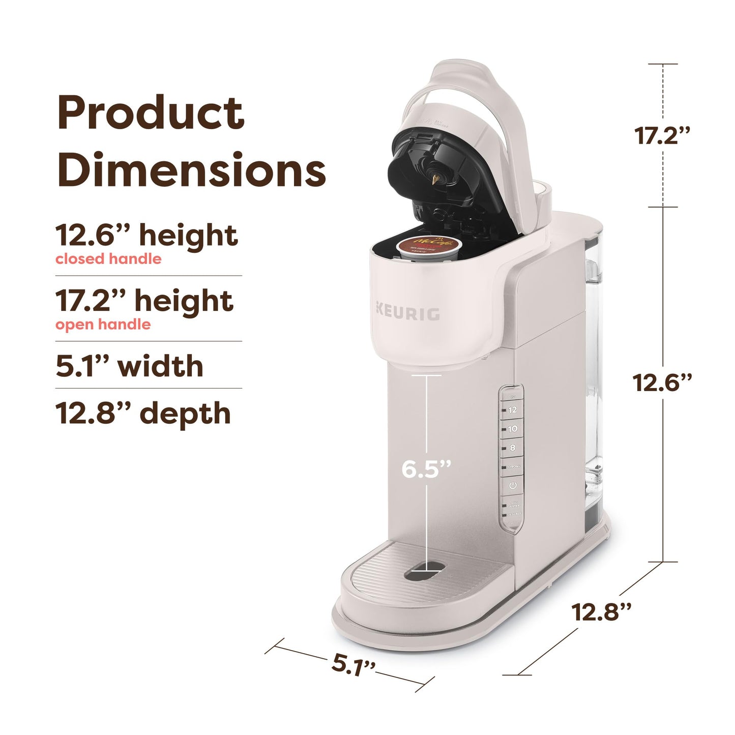 Keurig K-Express Single Serve K-Cup Pod Coffee Maker, 3 Brew Sizes, Strong Button Feature, 42oz Removable Reservoir, Black
