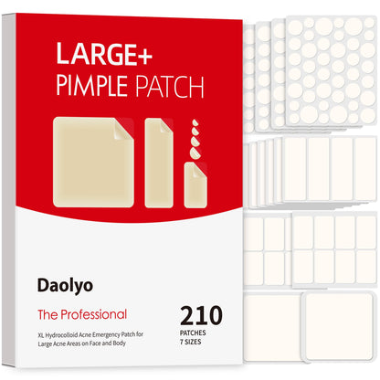 Pimple Patches for Face, 4 Size 300 Counts Acne Patches, Hydrocolloid Patches for Covering Zits and Blemishes, Spot Stickers with Salicylic Acid, Tea Tree Oil & Calendula Oil