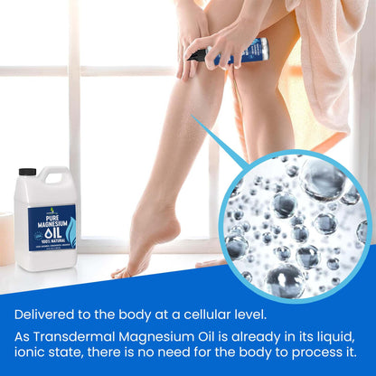 Pure Magnesium Oil Spray 8oz - Topical Magnesium Spray for Sleep Extra Strength - Less Sting - Less Itch - 100% Natural and Organic Oil - Made in USA