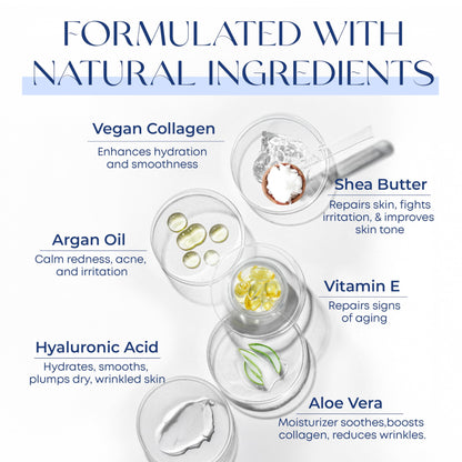 Vitamin C & Collagen Face Moisturizer - Dermatologist Tested, Anti-Aging, Skin Tightening - Brightening, Clean Beauty, Cruelty-Free, Korean Skincare for All Skin Types - 1.69 Fl oz