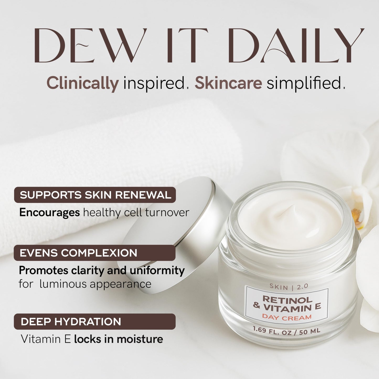 Vitamin C & Collagen Face Moisturizer - Dermatologist Tested, Anti-Aging, Skin Tightening - Brightening, Clean Beauty, Cruelty-Free, Korean Skincare for All Skin Types - 1.69 Fl oz