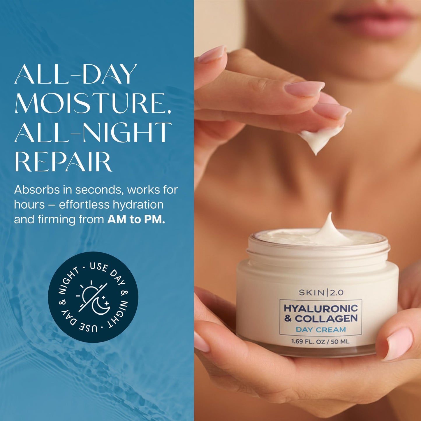 Vitamin C & Collagen Face Moisturizer - Dermatologist Tested, Anti-Aging, Skin Tightening - Brightening, Clean Beauty, Cruelty-Free, Korean Skincare for All Skin Types - 1.69 Fl oz