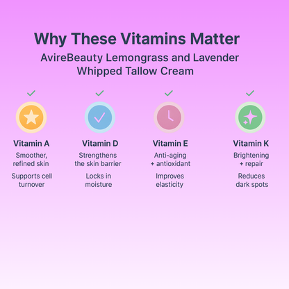 Tallow Cream Lemongrass & Lavender - Natural Moisturizer | Weightlosscave