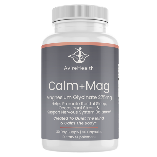 AvireHealth Magnesium Glycinate – Sleep, Stress Relief & Muscle Recovery (120 Capsules)